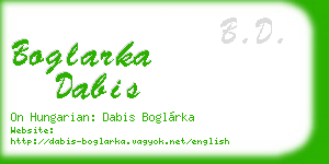 boglarka dabis business card