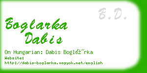 boglarka dabis business card